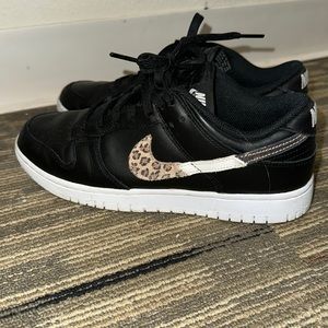 Nike Dunk low animal print.